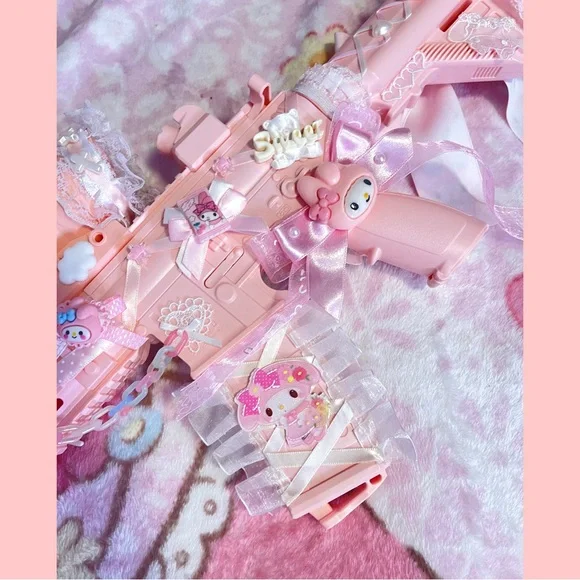 Pink Toy Gun Sanrio hello kitty mymelody Cosplay - Picture 7 of 8